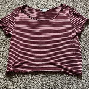 Caution to the wind lettuce trim crop top